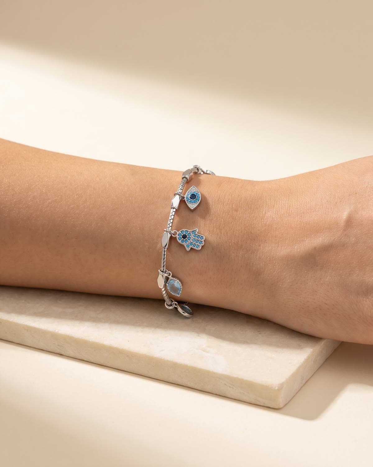 Hamsa & Nazar Charm Bileklik